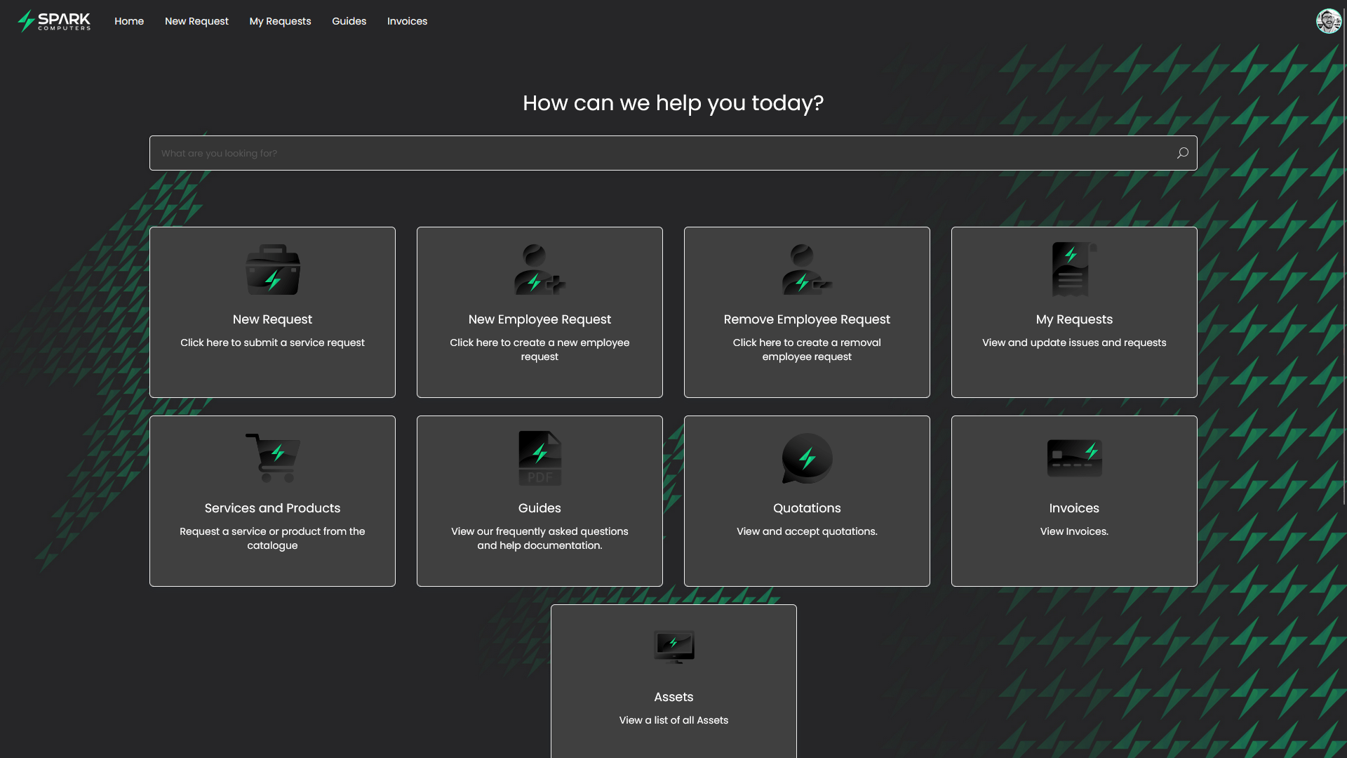 Spark Computers Client Portal